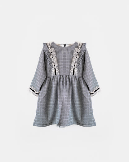 Little Miss Checks Ruffle Gown