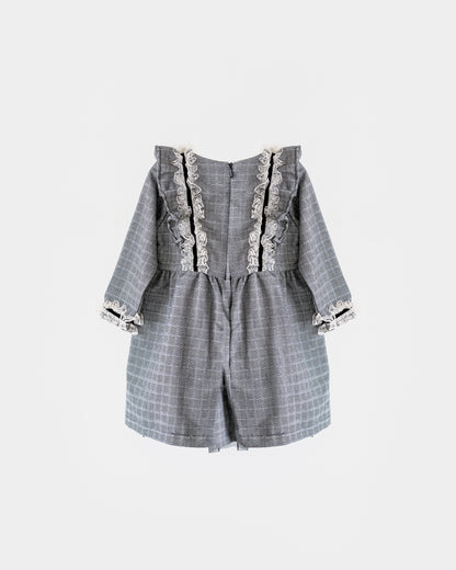 Little Miss Checks Ruffle Gown