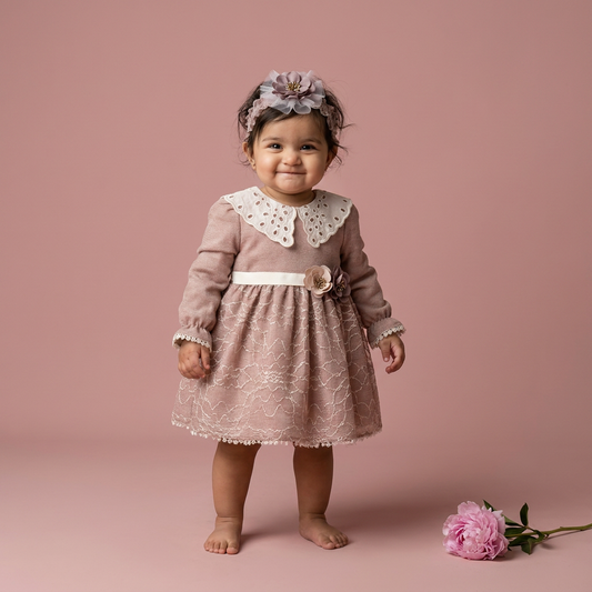 Cozy Floral Knit Dress