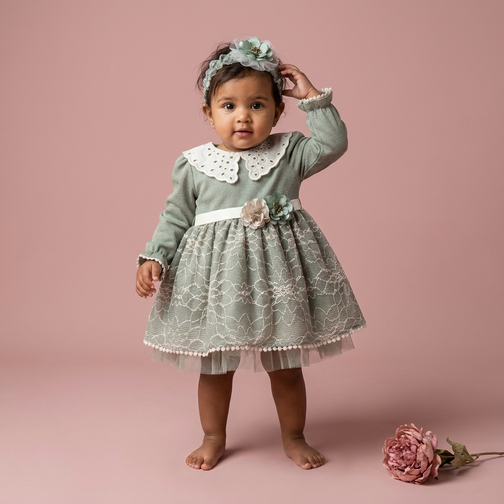 Cozy Floral Knit Dress