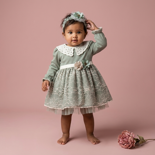 Cozy Floral Knit Dress