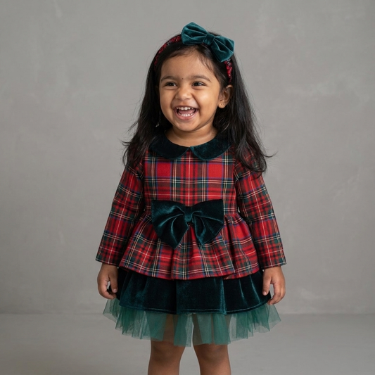 Tartan Dreams with Velvet Gown