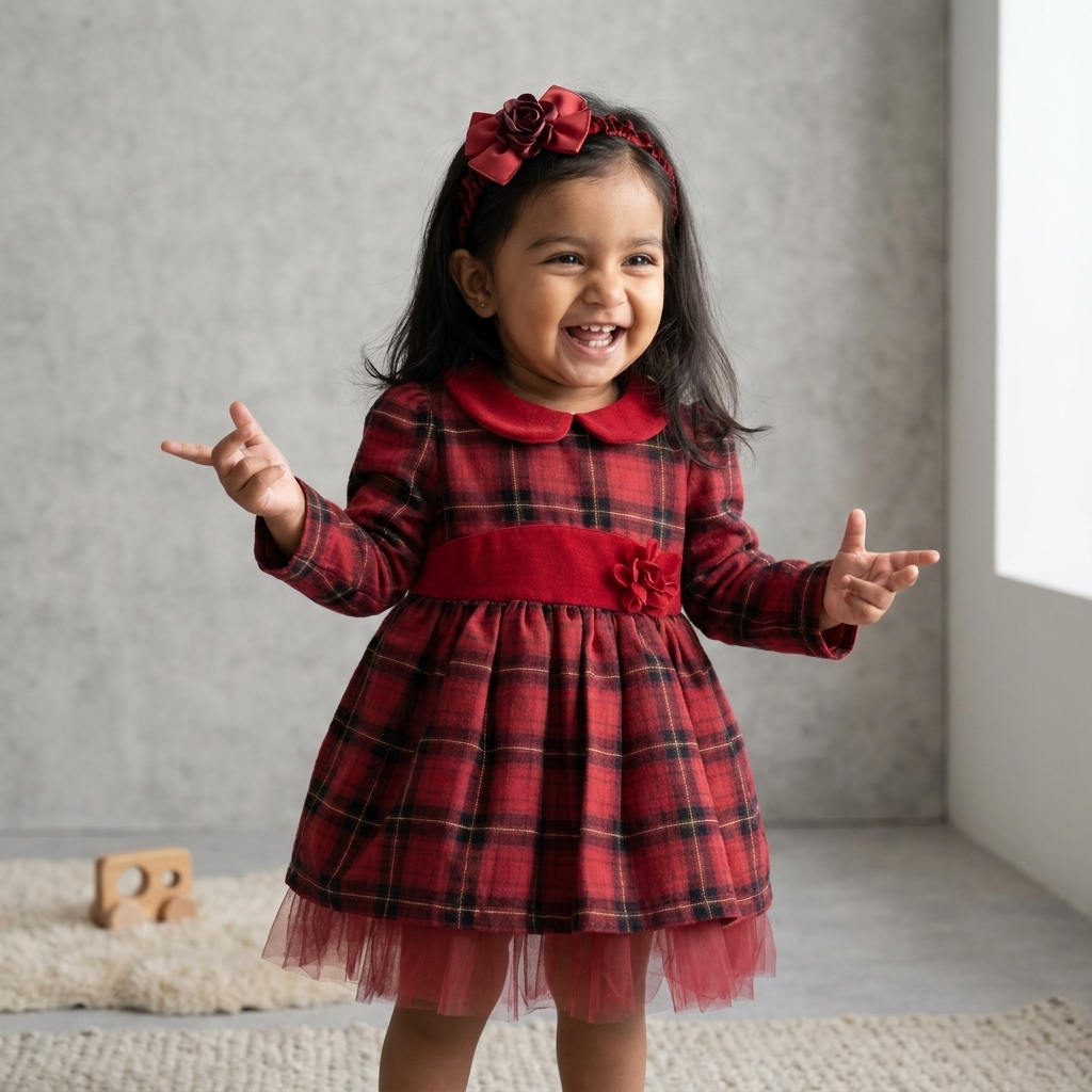 The Vintage Charm Plaid Dress