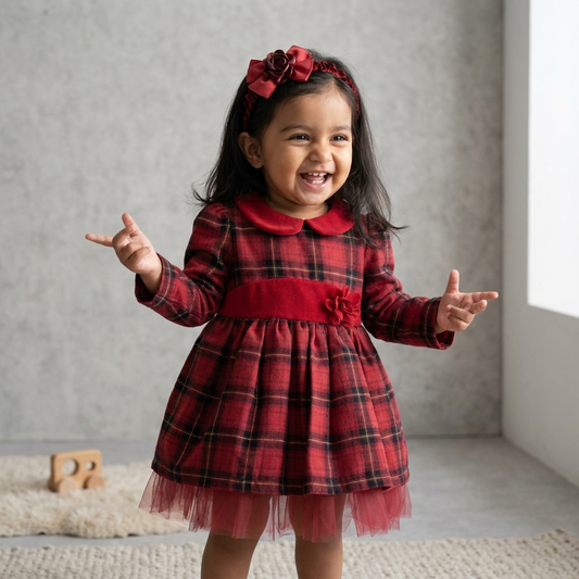 The Vintage Charm Plaid Dress