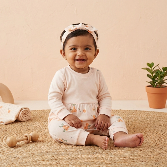Romper & Headband set - Sunny smiles