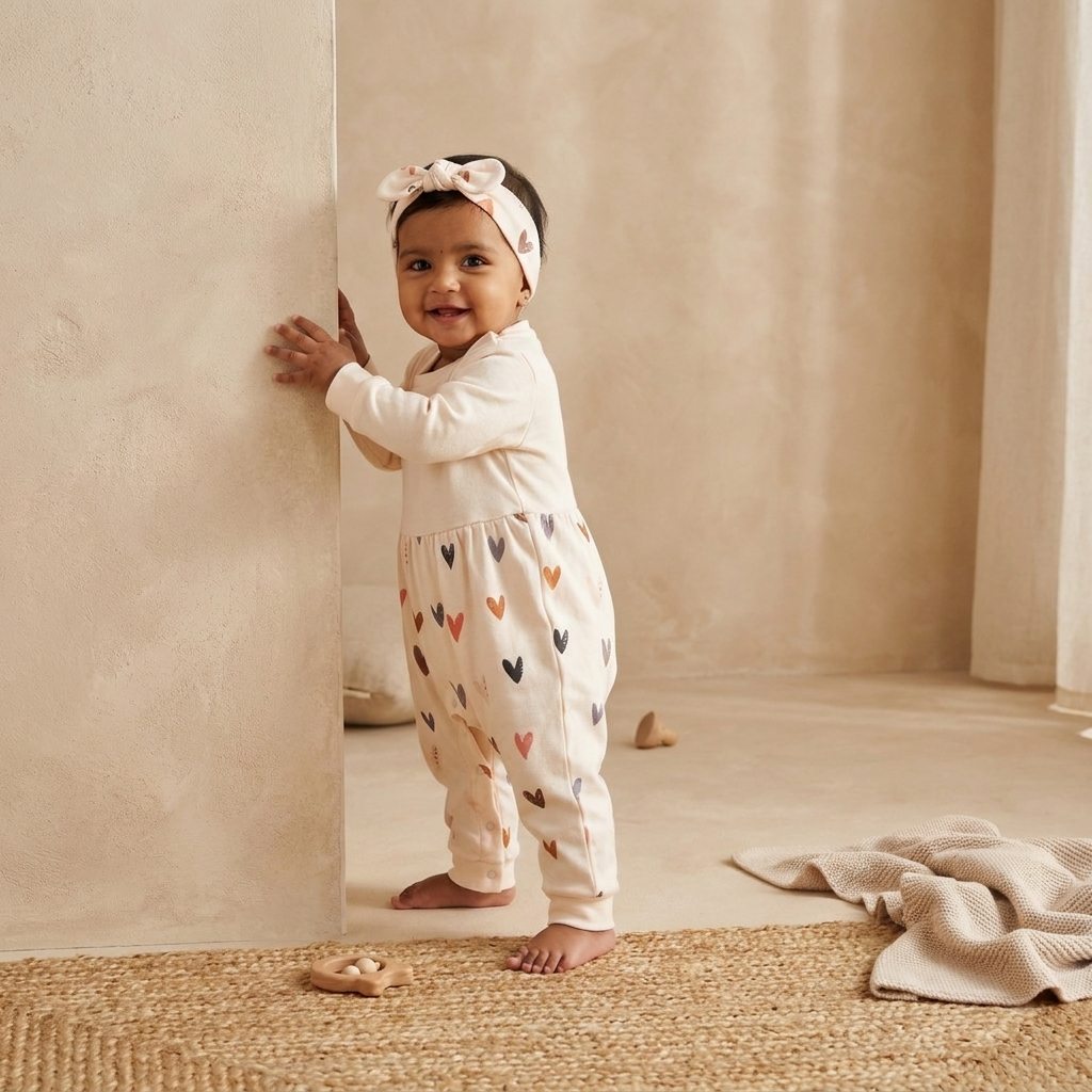 Romper & Headband Set - Sweetheart Stripes